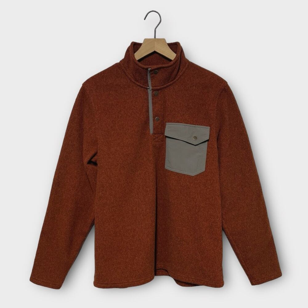 L.L. Bean Allagash Fleece Henley Pullover Size Medium